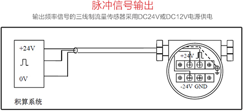 渦街蒸汽流量計(jì)脈沖信號(hào)輸出接線(xiàn)圖