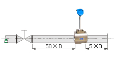 不銹鋼渦街流量計直管段安裝要求示意圖六
